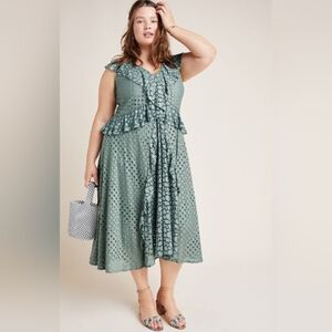 Anthropologie lace dress, size 22, blue